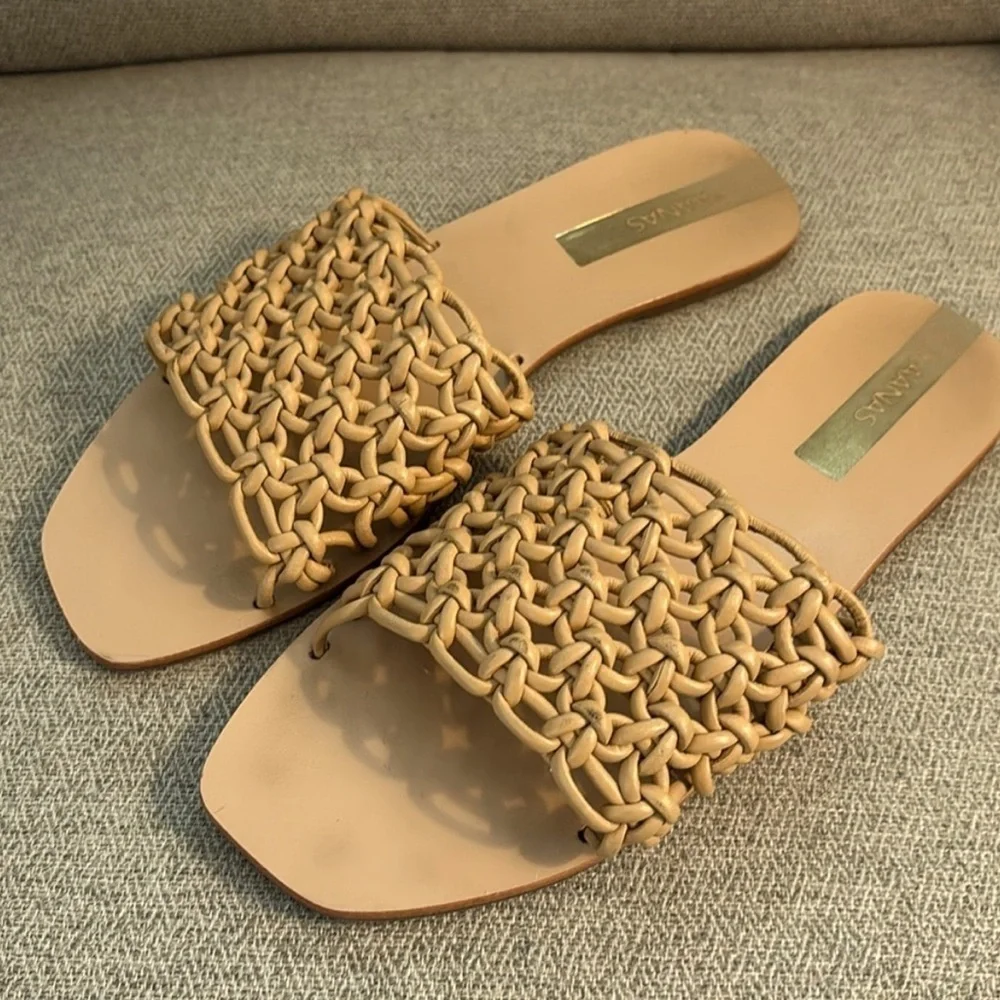 KAANAS Atka Spiderweb Band Slip-On Sandals - Size 8M